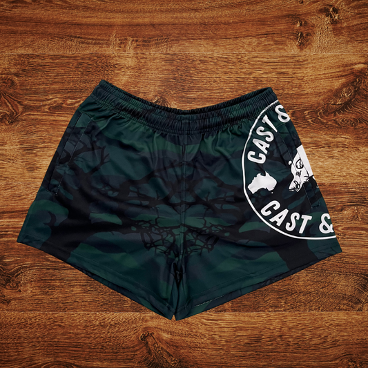 Pig hunter footy shorts