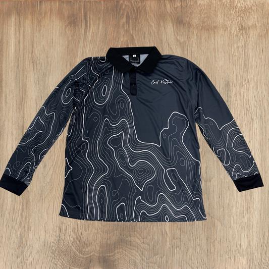 Contour fishing shirt black